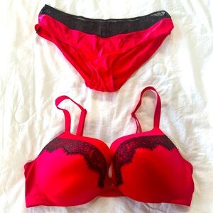 Victoria’s Secret matching bra and panties.